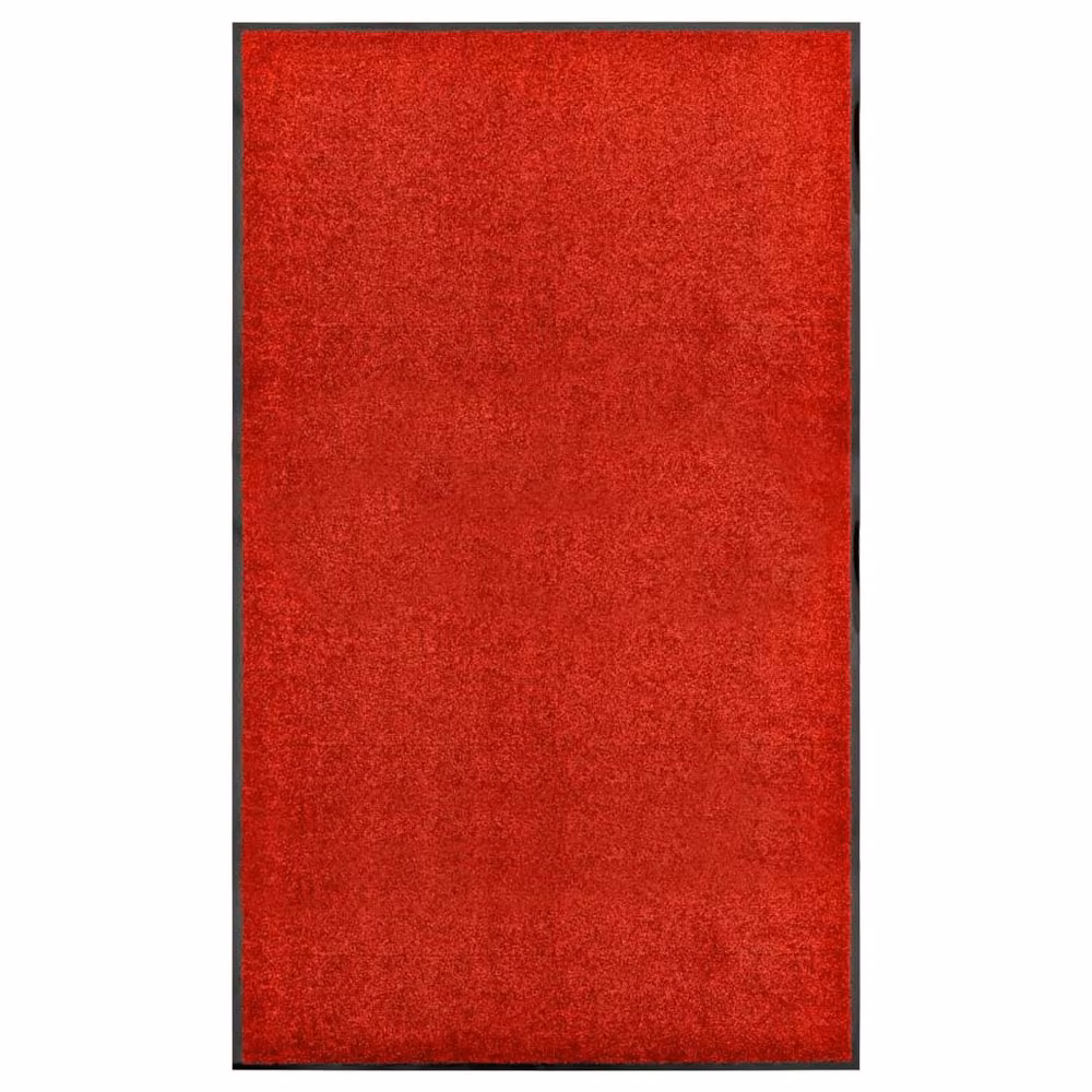 Berkfield Home Washable Non-Slip Red Rectangular Doormat W: 90 cm, D: 150 cm – 2