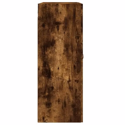 vidaXL Wall Mounted Storage Cabinet in Smoked Oak with Hinged Doors – 4