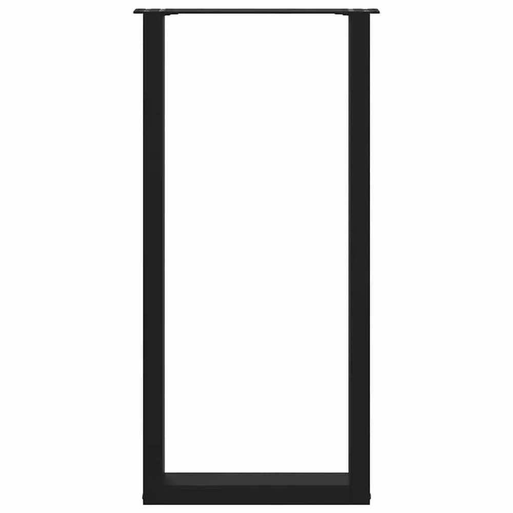 Berkfield Home U-Shaped Steel Coffee Table Legs, 2 Pieces, Black, H: 50 cm x W: 100-101 cm – 3