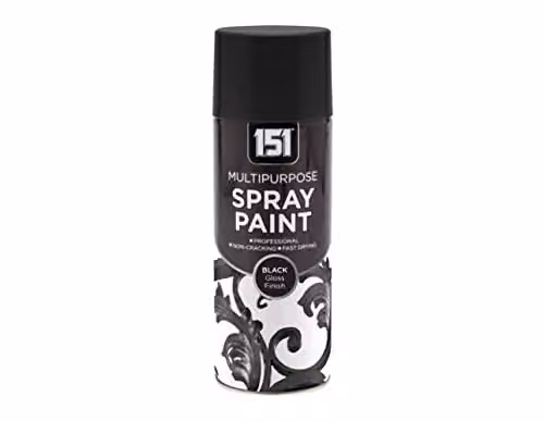 Target 151 Multi Purpose Opaque Spray Paint Black Gloss 400ml