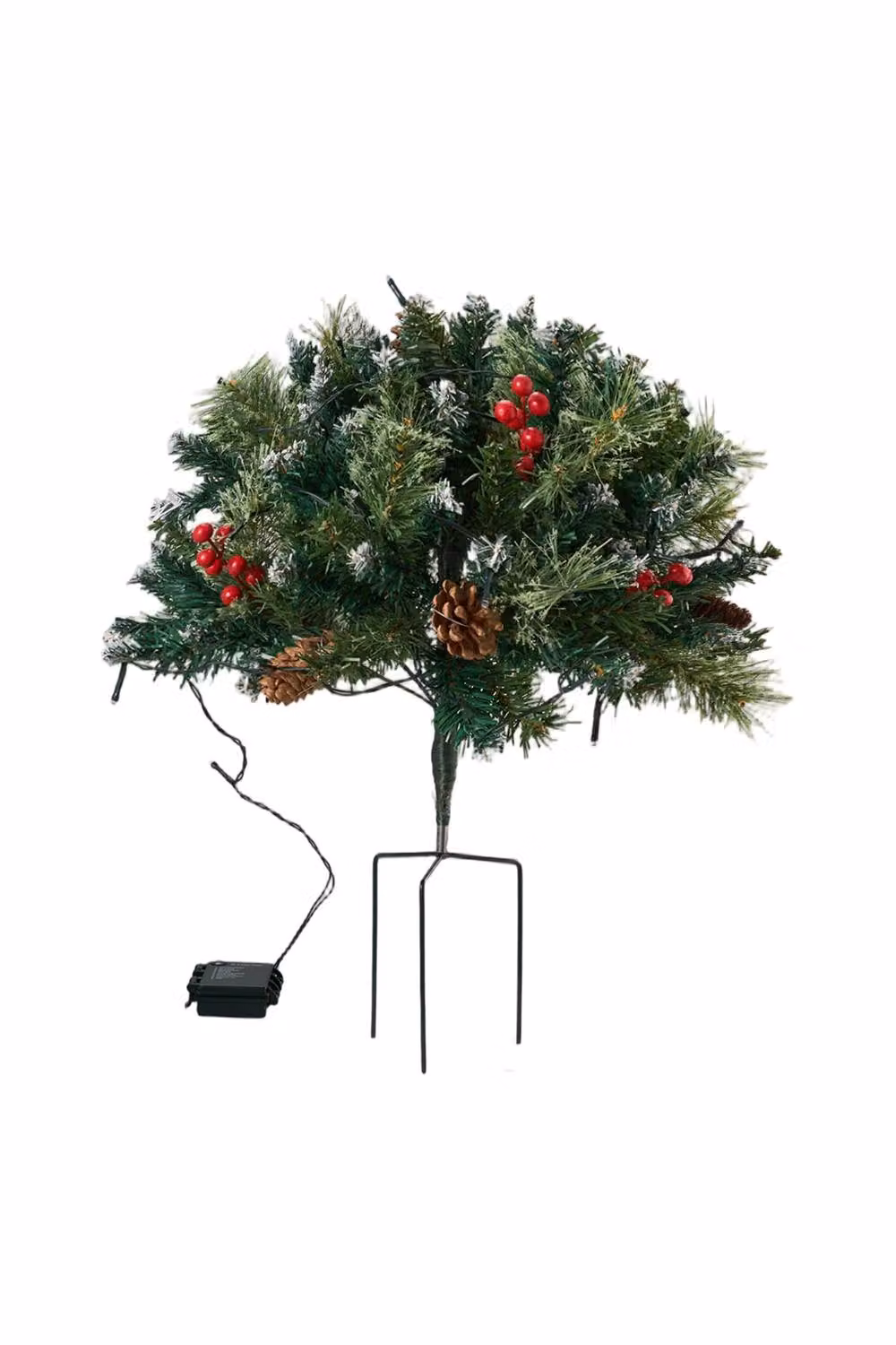 Living and Home Artificial Christmas Urn Filler Decoration with Ground Stake – 5