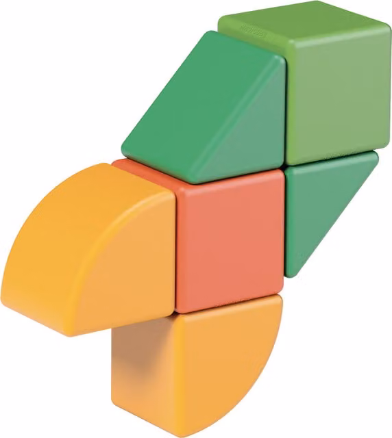 Geomag Magicube Magnetic Shapes Starter Set, 6 Piece White and Multicolour Plastic Connecting Blocks