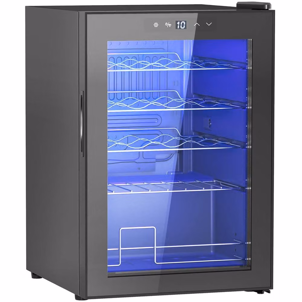 STILVORA Compressor Wine Fridge with LED Display and Interior Light, Black, 20 Bottle Capacity – 2
