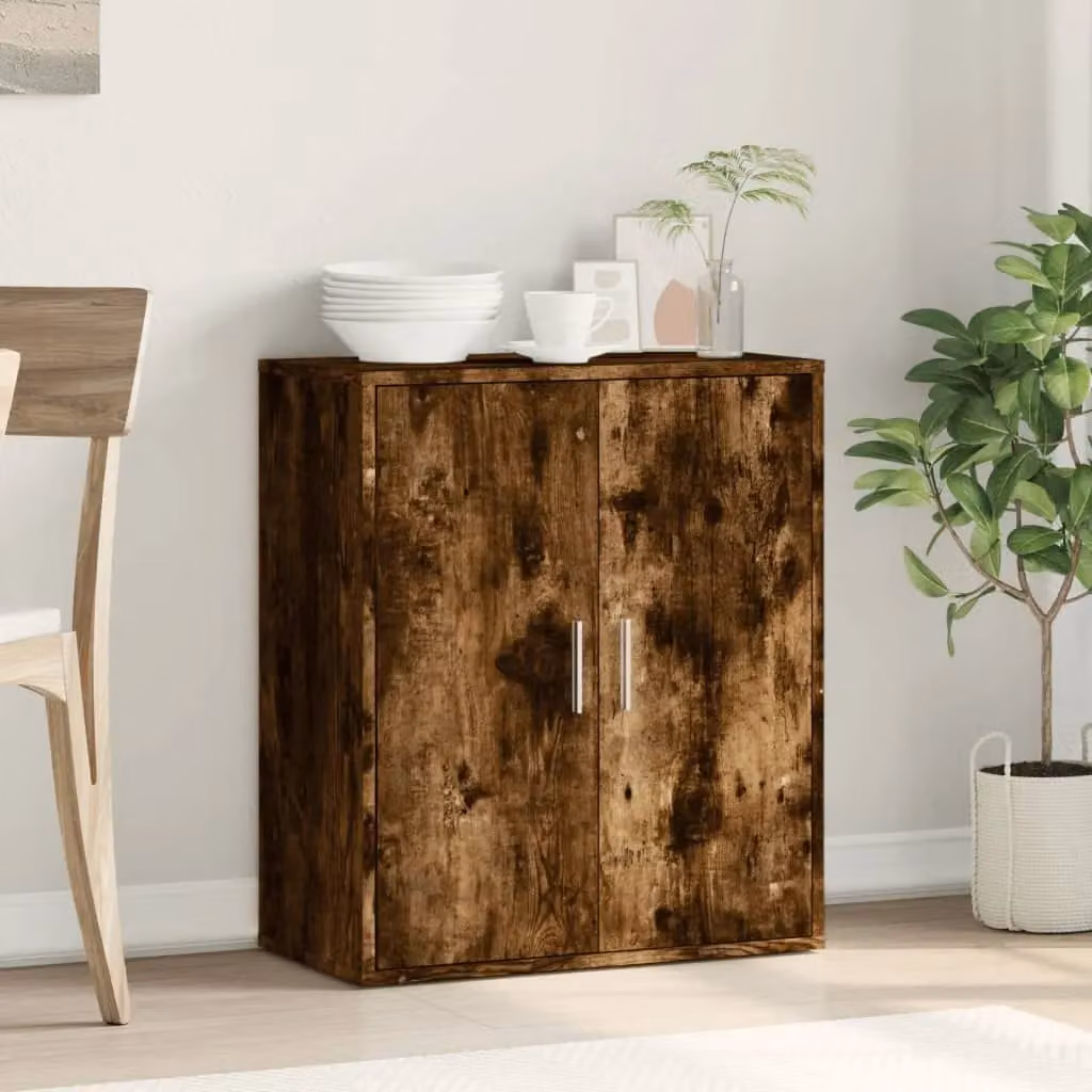 Berkfield Home Smoked Oak Sideboard in Brown, W/D/H: 79 x 38 x 80 cm – 3