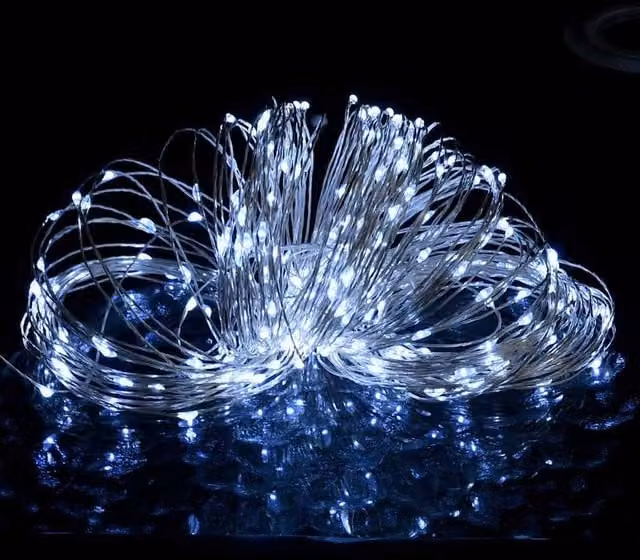 Berkfield Home LED String Light with 150 Cool White LEDs, 15 m, Copper Wire, USB Powered and Connectable – 1