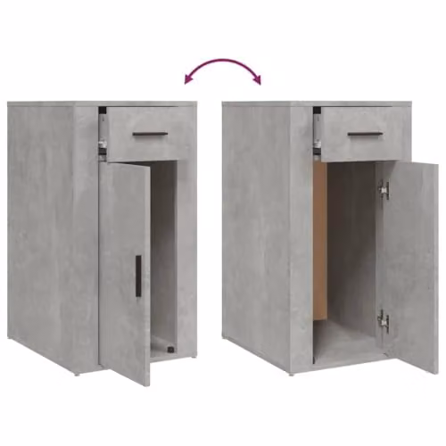 vidaXL Modern Desk Cabinet in Concrete Grey, W/D/H: 40 x 49 x 75 cm – 4