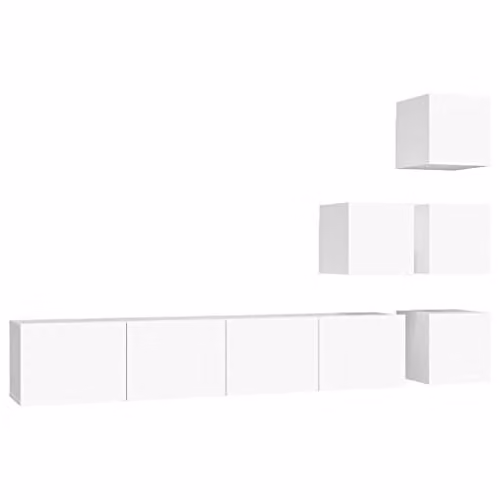 vidaXL Wall-mounted TV Cabinet in White Engineered Wood