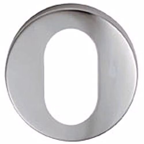 Loops 52mm Oval Profile Open Escutcheon in Brushed Silver Aluminium with 8mm Depth and Concealed Fix