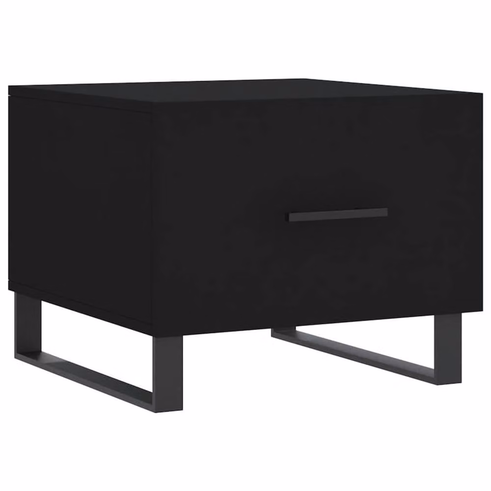 Berkfield Home Set of 2 Black Modern Square Coffee Tables in Engineered Wood, W/D/H: 50 x 50 x 40 cm – 4