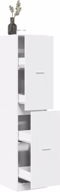 Berkfield Home Apothecary Cabinet in White, W/D/H: 40 x 41 x 174.5 cm
