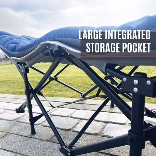 Milestone Camping Folding Camping Bed with Detachable Foam Sleeping Pad in Blue, W/D/H: 190 x 69 x 53 cm – 6