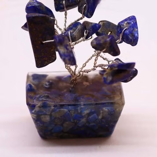 KDMD Mini Sodalite Gemstone Tree with Orgonite Base in Blue – 3