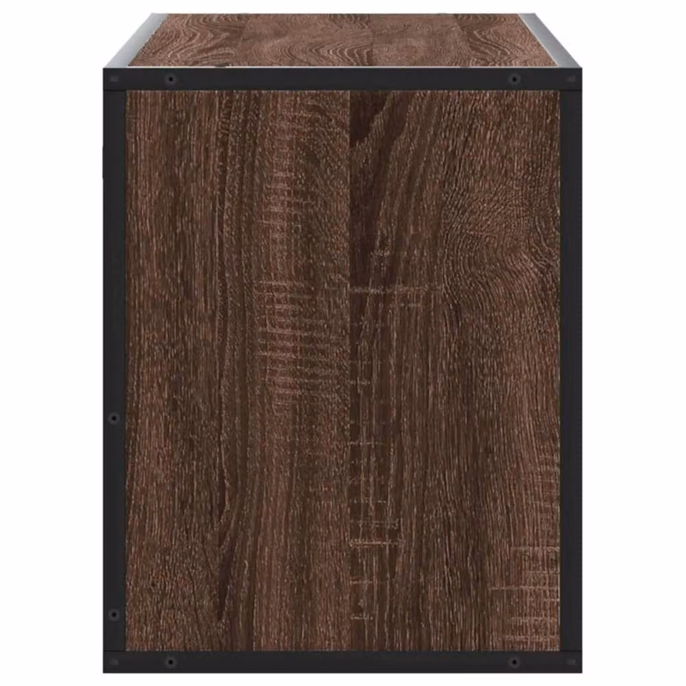 Berkfield Home Industrial TV Cabinet in Brown Oak, W/D/H: 100 x 31 x 39.5 cm – 5
