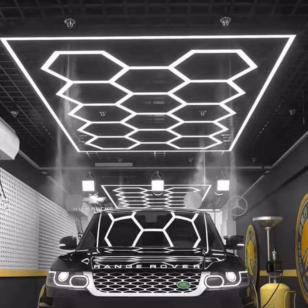 Kelvenix White Honeycomb LED Ceiling Panel Lighting for Garage, Workshop and Car Detailing – 5
