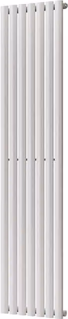 Omeara White Vertical Single Panel Radiator, W: 40.6 cm, H: 180 cm