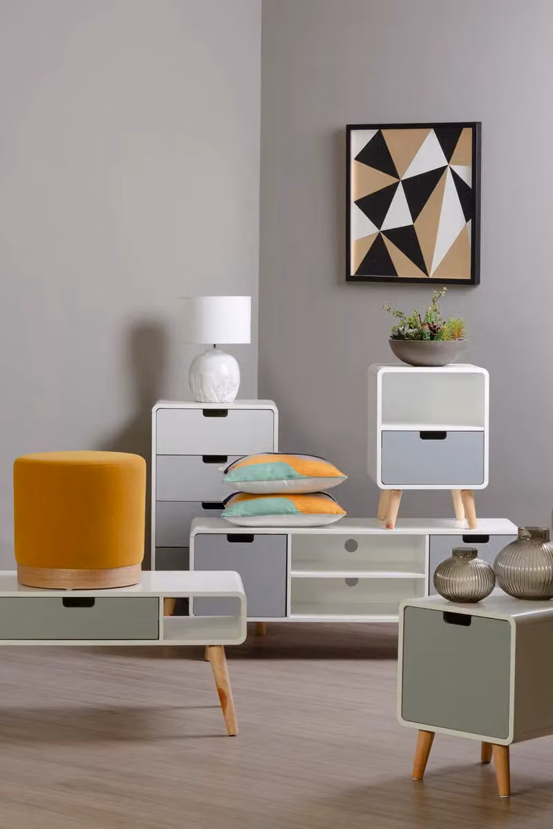 Orsina Table Lamp by Interiors by Premier in White with Ceramic Base and Fabric Shade – 2