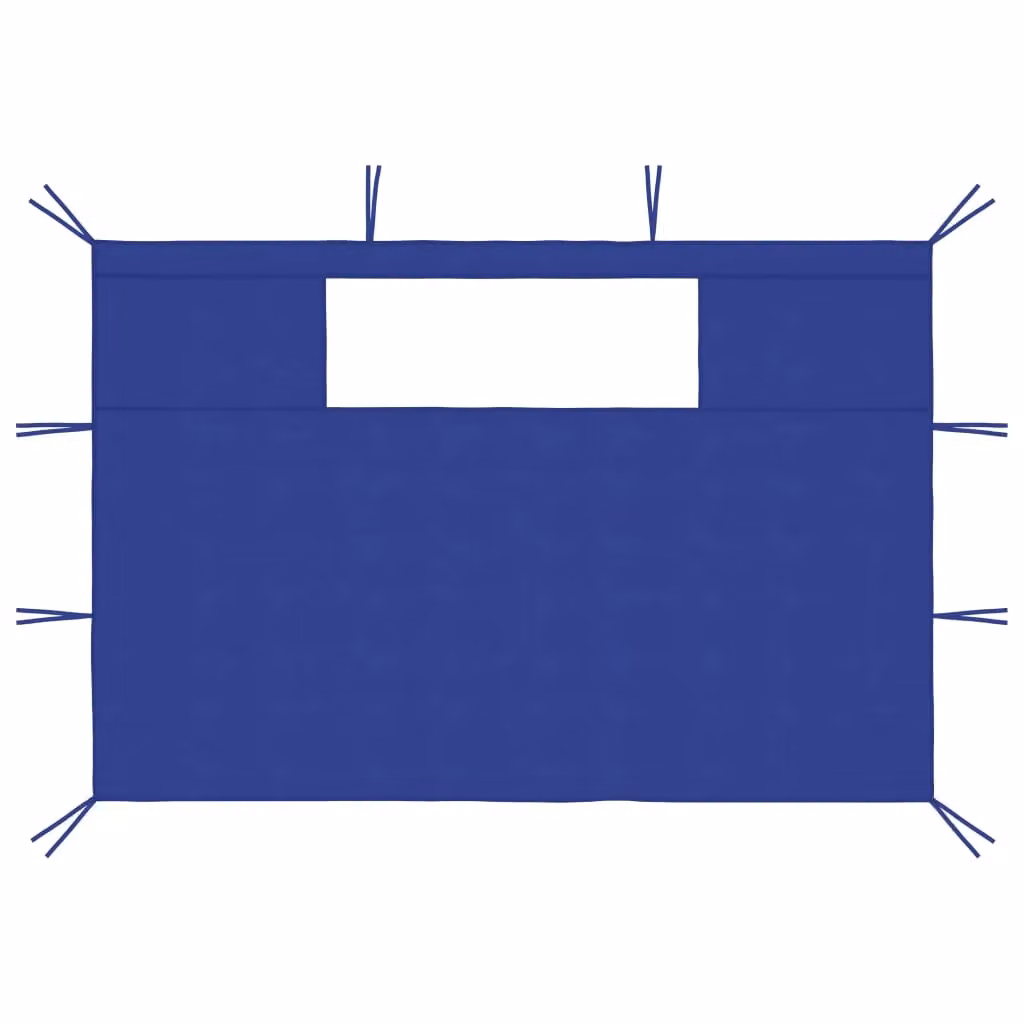 Berkfield Home Gazebo Sidewalls with Windows, 2 Piece Set, Blue, H 210 cm x W 410 cm – 2