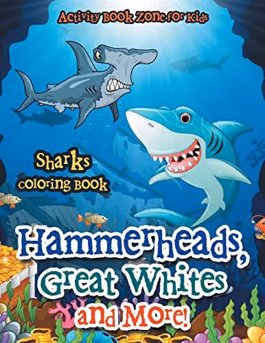 Sabeels Publishing Sharks Colouring Book for Children, Multicolour
