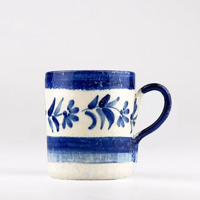 Selbrae House Blue Floral Ceramic Mug – 1