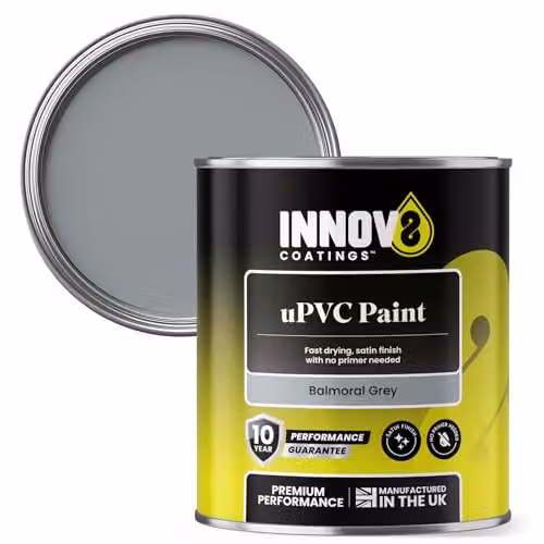 Innov8 Coatings UPVC Paint in Balmoral Grey, Satin Finish, 750ml – 1