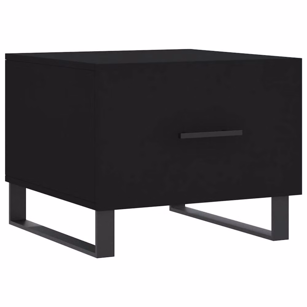 Berkfield Home Set of 2 Black Modern Square Coffee Tables, W/D/H: 50 x 50 x 40 cm – 4