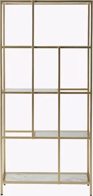Perch & Parrow Marshall Display Unit in Gold with Glass Doors