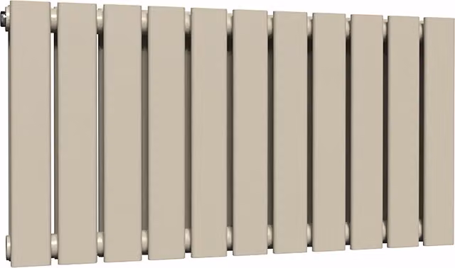 Lux Heat Double Flat Horizontal Steel Radiator in Moon Dust, W: 77 cm, H: 40 cm