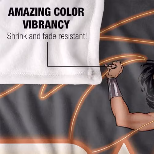 LOGOVISION Wonder Woman Glowing Lasso Super Soft Silky Touch Fleece Throw Blanket, Multicolour, W: 127 cm x L: 152.4 cm – 3