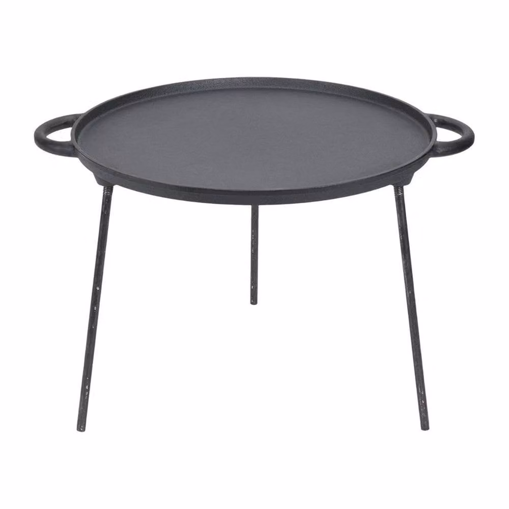 EONLION Black Cast Iron Non-Stick Round Griddle Pan, Diameter: 45 cm – 2