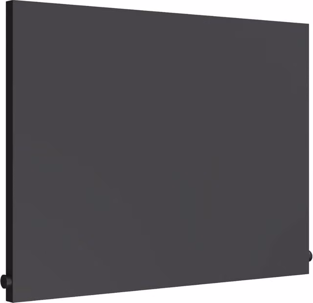 Bathroom Kingdom Slimline Anthracite Horizontal Steel Radiator in Grey, W: 60 cm, H: 80 cm