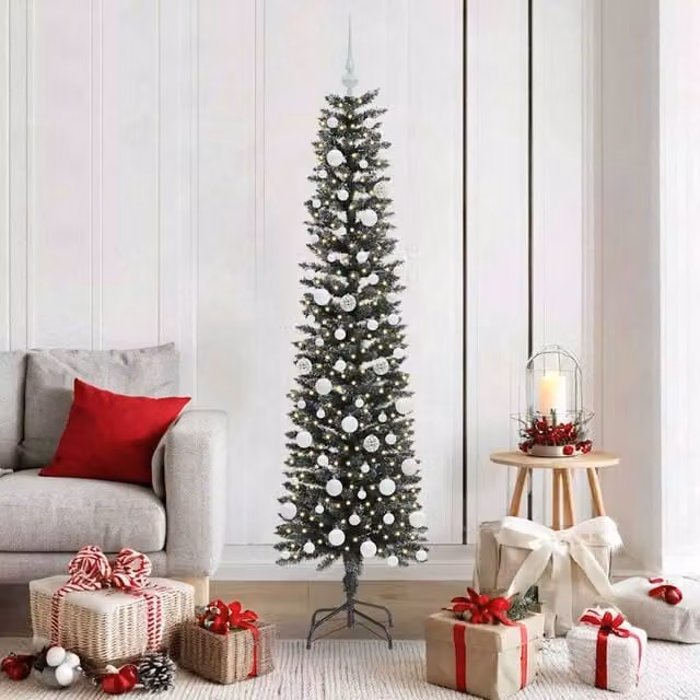 Berkfield Home Artificial Christmas Tree with Stand, Green, H 180 x W 50.5 x D 50.5 cm