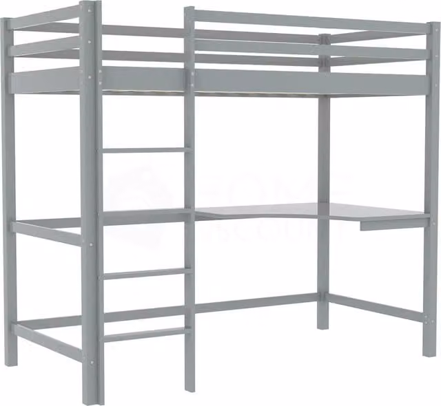 FORGEVIO Grey High Sleeper Bunk Bed Loft Cabin Bed for Children, W/D/H: 120 x 60 cm – 1