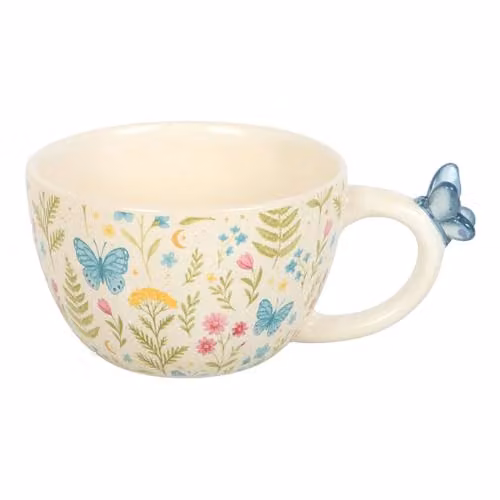 Something Different Luna Bloom Floral Print Ceramic Mug with Butterfly in Multicolour – 2