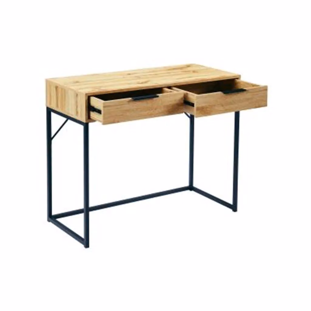 Ashfield Premier Oak-Effect 2 Drawer Dressing Table and Desk in Brown and Black – 2
