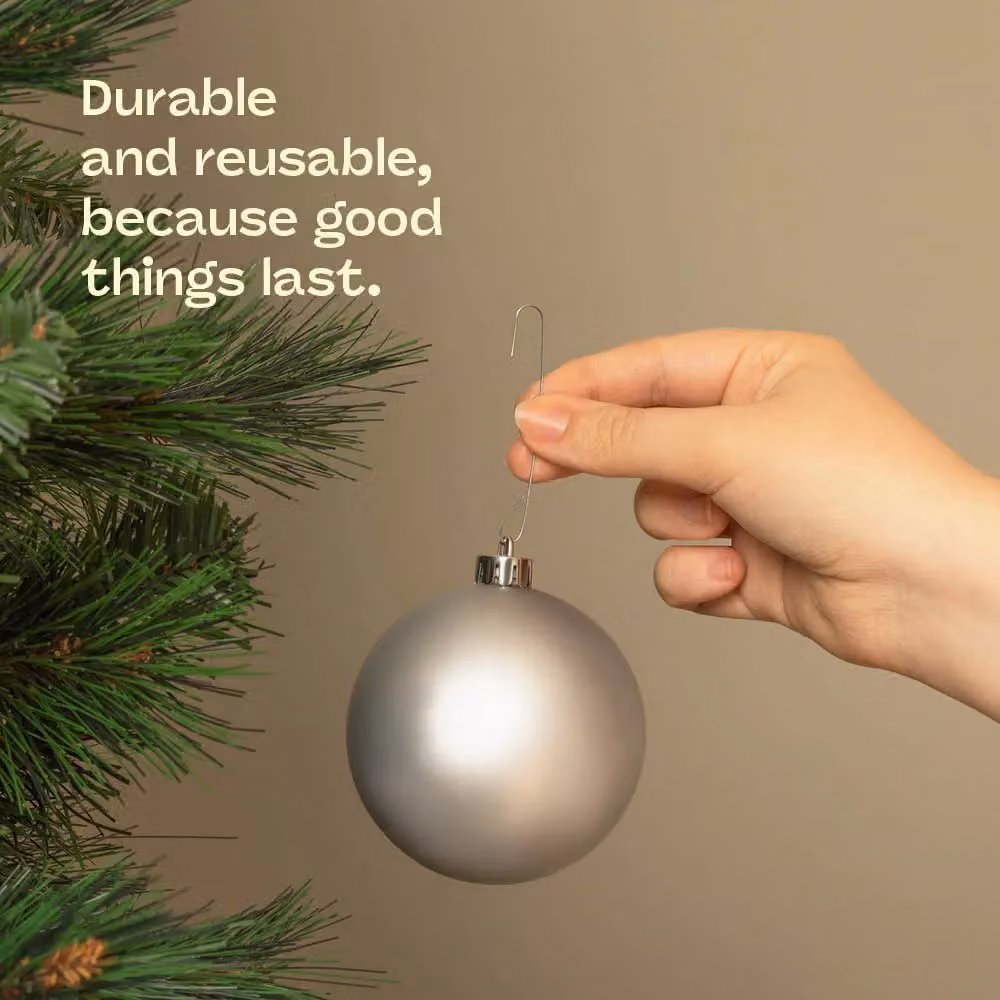 Christmas Village Metal Bauble Hanging Hooks in Silver, Gold and Green – 4