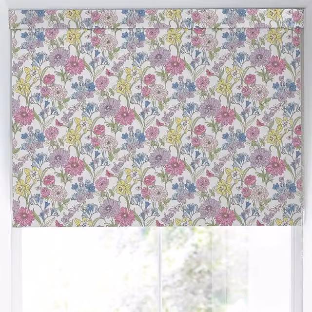 Laura Ashley Gilly Made to Measure Translucent Floral Roller Blind, Multicolour