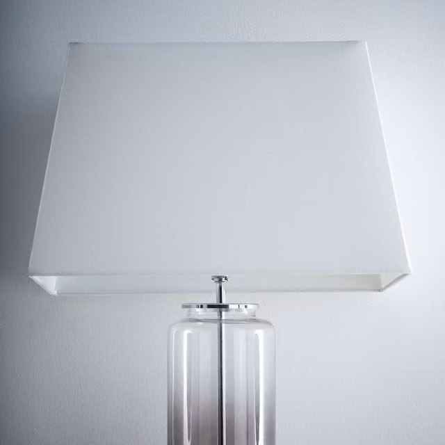 K LIVING Modern White and Grey Rectangular Fabric Ceiling Pendant Light Shade