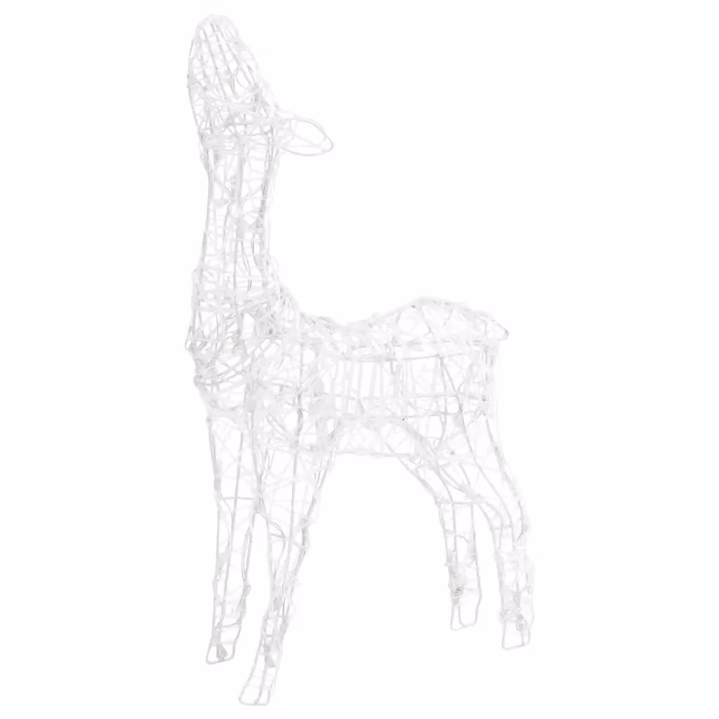 Berkfield Home Acrylic Reindeer Family Christmas Decoration with 160 Cold White LEDs – 2