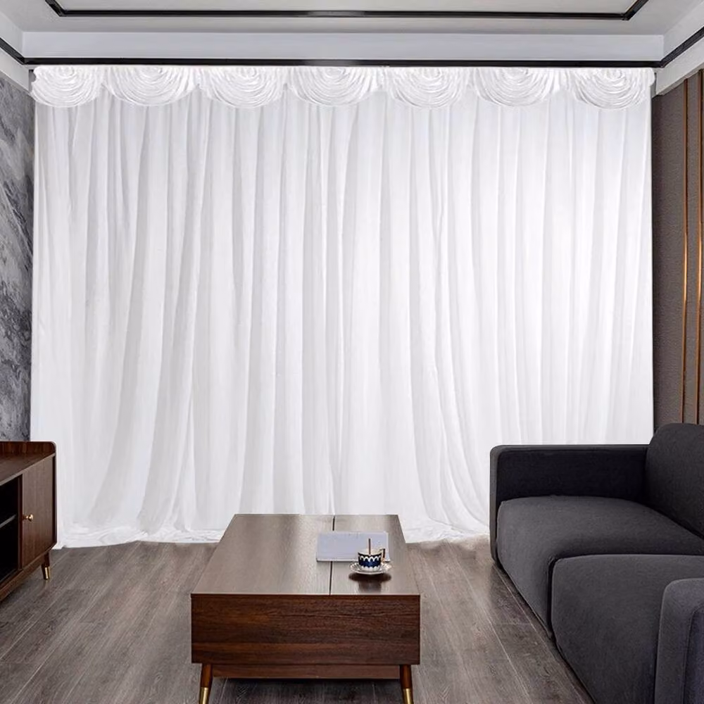 PAWNORA White Plain Photography Background Drape Curtains – 2
