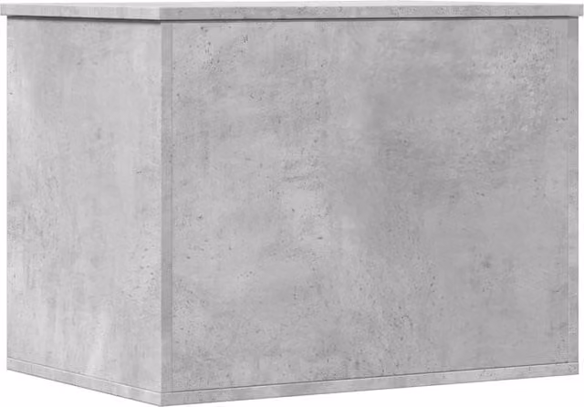 Berkfield Home Storage Box in Concrete Grey with Removable Soft Close Lid, W/D/H: 60 x 42 x 46 cm