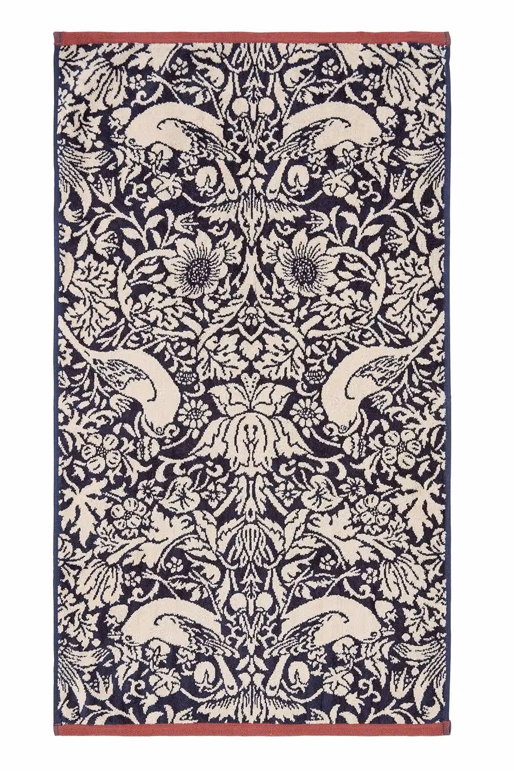 Morris & Co Strawberry Thief Blue Floral Cotton Terry Towel – 4