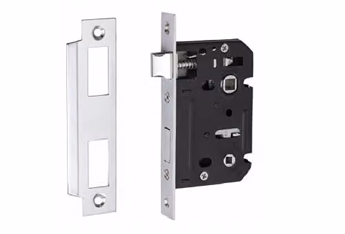Golden Grace Silver Mortise Bolt Through Bathroom Lock