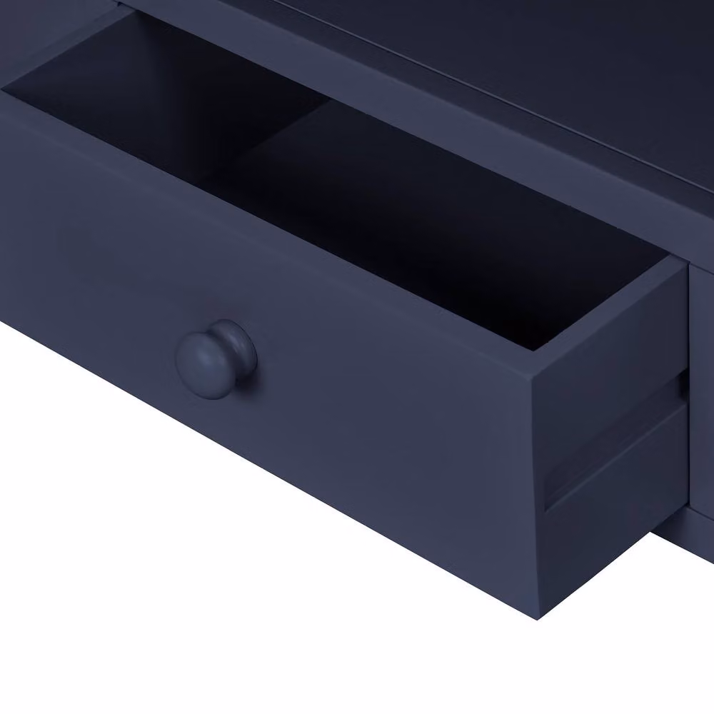Statement Furniture Florence Large TV Stand with 3 Drawers and Shelf in Blue, W145 x D45 x H50 cm – 3