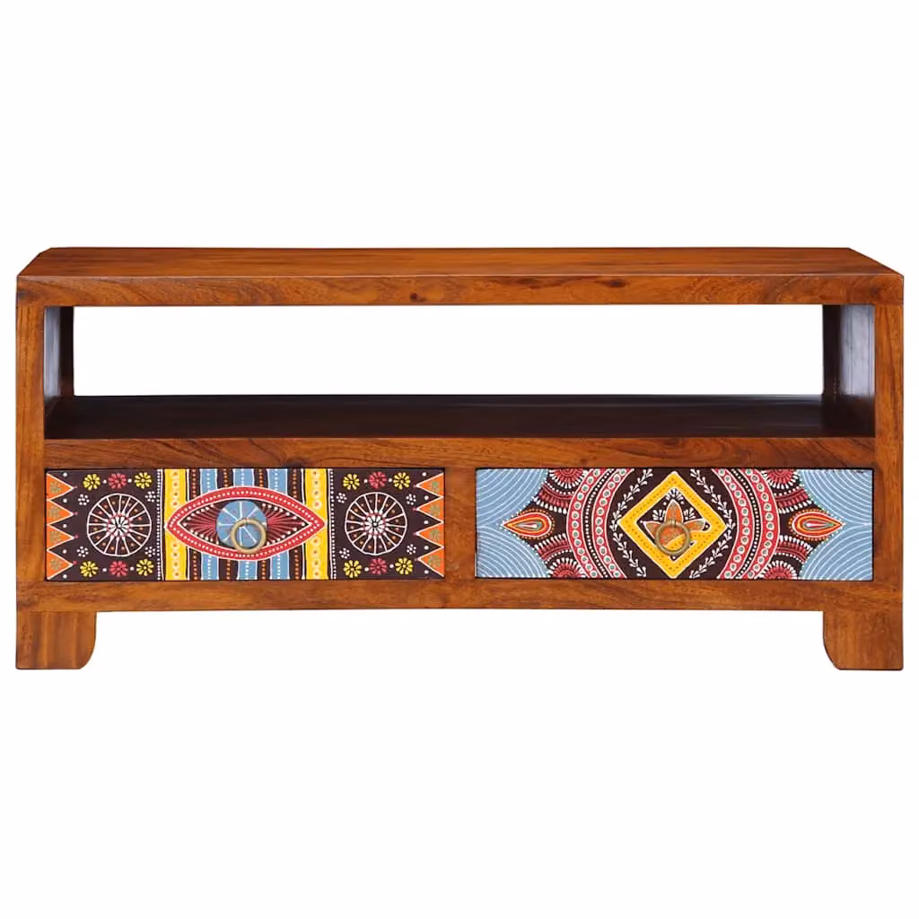 Berkfield Home Acacia Wood Coffee Table, Brown, W/D/H: 90 x 50 x 40 cm – 2