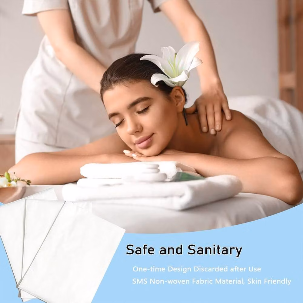 Ventryn 100-Piece Pack of Disposable White Spa and Massage Table Sheets for Professionals – 2