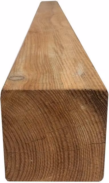 Snowdon Timber Pack of 6 Treated Eased Edge Square Fence Posts, Natural Wood, W: 9 cm, L: 9 cm, H: 2.4 m