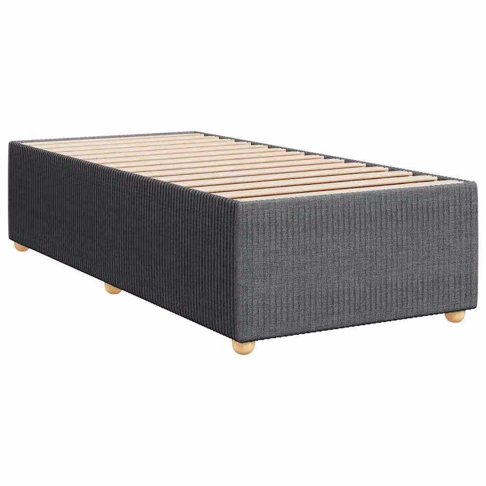 Berkfield Home Upholstered Fabric Bed Frame, Grey, W: 90 cm, D: 200 cm – 3