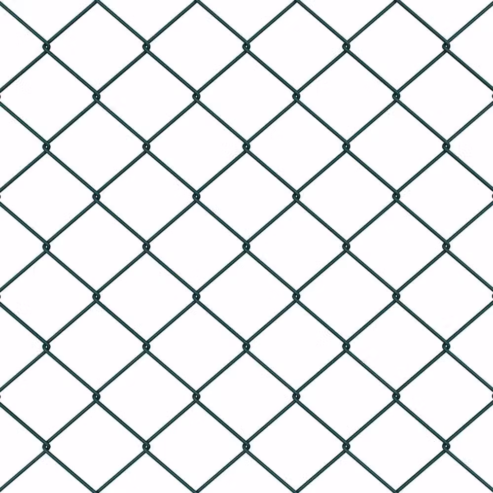 Berkfield Home Green PVC Coated Galvanised Steel Round Chain Link Fence – 4