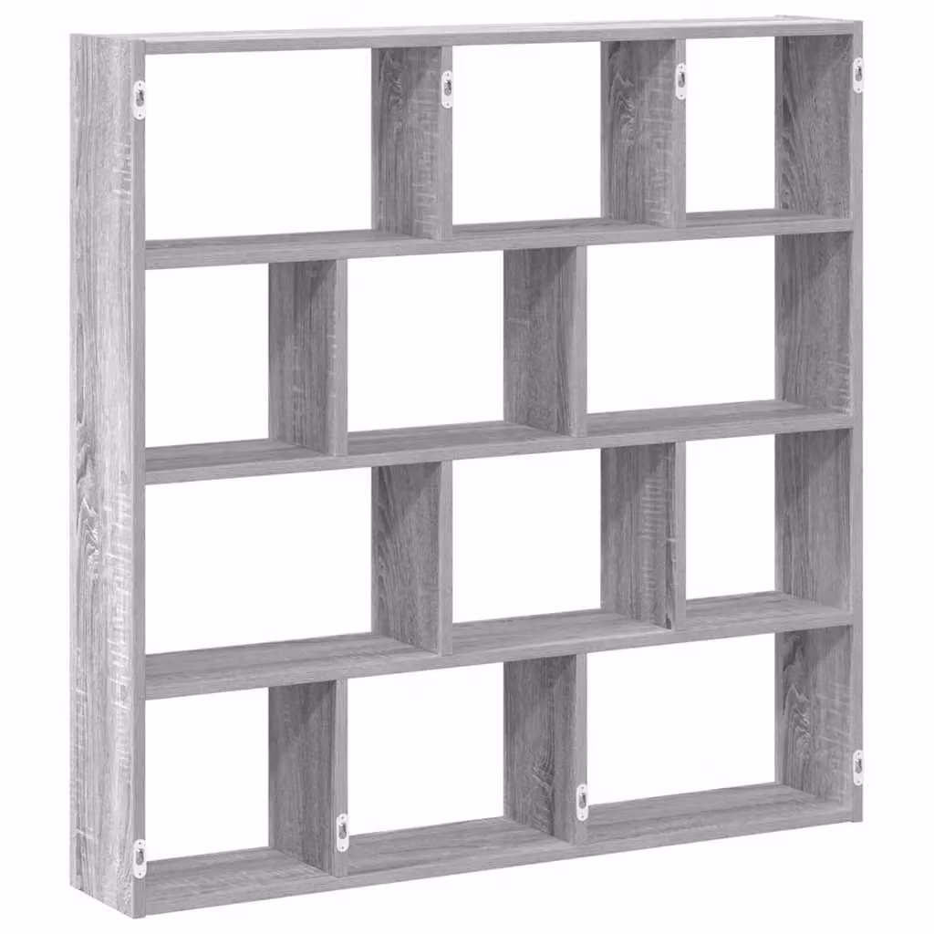 Berkfield Home Wall Mounted 12 Compartment Cube Shelf in Grey Sonoma Engineered Wood – 2