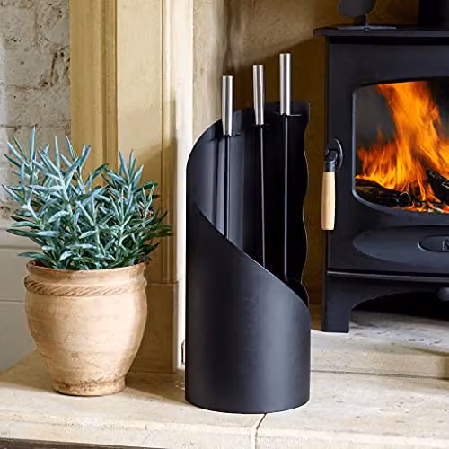 Valiant Fireside Companion Tool Set in Black and Silver – 5
